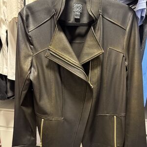 CLARA SUNWOO Black Leather Jacket
